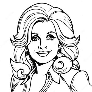 Dolly Parton Portratt Farglaggningssida 115616-51175