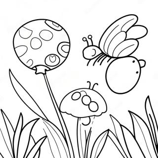 Smorblomma Och Nyckelpiga Malarbild 115822 51334