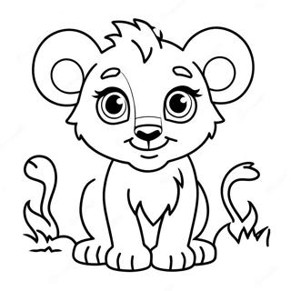 Baby Lejon Med Stora Ogon Malarbild 116053 51510
