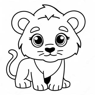 Baby Lejon Med Stora Ogon Malarbild 116053 51511