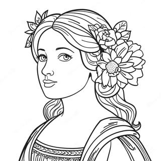 Isabella Med Blommor Malarbild 116076-51521