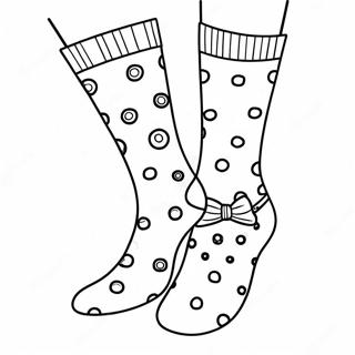 Ljusa Prickiga Strumpor Malarbild 116131-51573