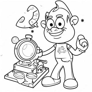 Jimmy Neutron Med Uppfinningar Malarbild 116776-52240