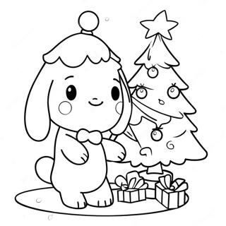 Cinnamoroll Dekorerar Julgran Malarbild 116825-52269