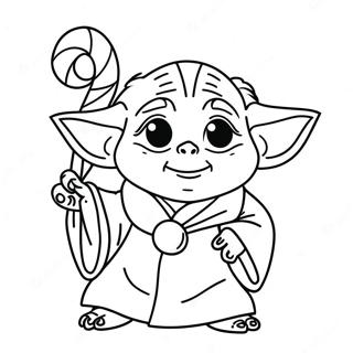 Yoda Haller I En Julgodis Malarbild 116929-52354