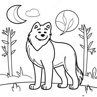 Majestatisk Varg I Mansken Malarbild 116953-52368