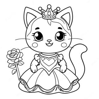 Glittrande Prinsessa Katt Malarbild 117031-52425