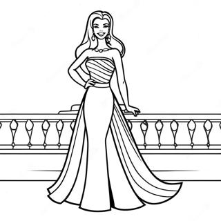 Retro 90-Tals Barbie Målarbilder