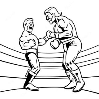 Spannande Wwe Match Malarbild 117598 52858