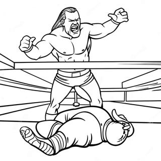 Spannande Wwe Match Malarbild 117598 52860