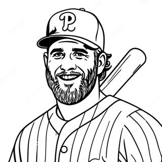 Bryce Harper I En Phillies Troja Malarbild 117779-52998