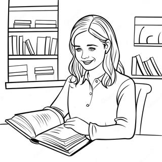 Rory Gilmore Laser En Bok Malarbild 117986 53159