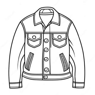 Stilig Denimjacka Malarbild 118347 53438