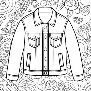 Stilig Denimjacka Malarbild 118347 53439