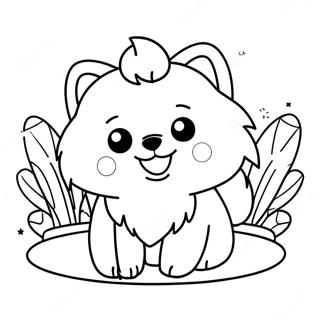 Sot Pomeranian Valp Malarbild 118574-53725