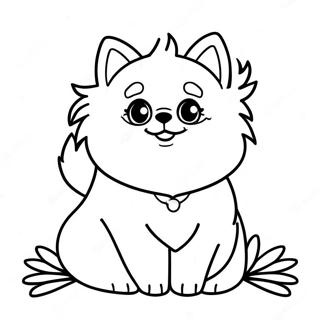 Sot Pomeranian Valp Malarbild 118574-53726