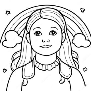 Skyler Med Regnbagsbakgrund Malarbild 118603 53759