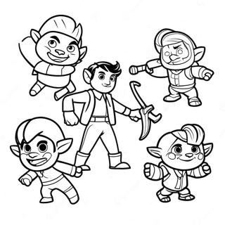 Trolljagare Hjaltar I Aktion Malarbild 118832 53927