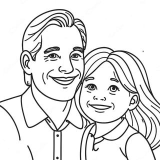 Glad Pappa Och Dotter Malarbild 119065 54114