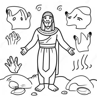 Tio Plagor I Egypten Malarbild 119270-54274