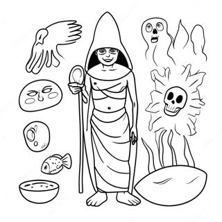 Tio Plagor I Egypten Malarbild 119270-54276