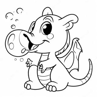 Lekfull Baby Drak Som Blaser Bubbles Malarbild 119346 54330