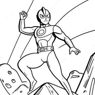 Ultraman Med Fargglad Bakgrund Malarbild 119373-54353