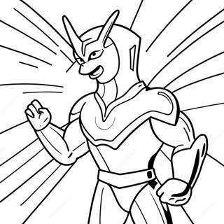 Ultraman Med Fargglad Bakgrund Malarbild 119373-54355