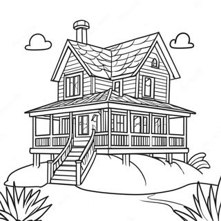 Charmigt Strandhus Malarbild 119632-54557