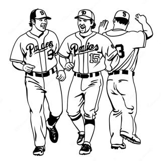 Padres Spelare I Aktion Malarbild 119707-54614