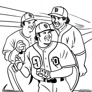 Padres Spelare I Aktion Malarbild 119707-54615