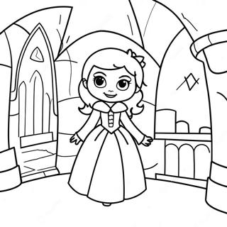 Skrammande Flicka Vampyr I Ett Slott Malarbild 119759 54654