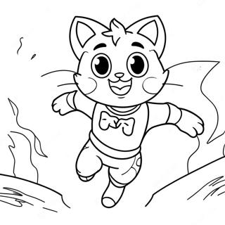 Catboy Springer Snabbt Malarbild 11995-2207