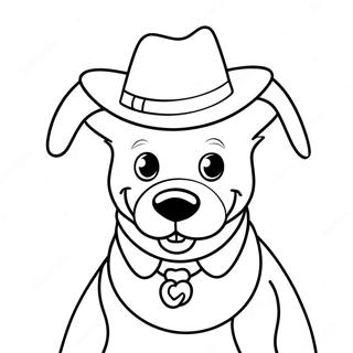 Tokig Hund Med Hatt Malarbild 120044 54876