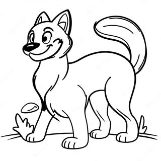 Lekfull Rav Och Hund Malarbild 120298-55069