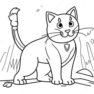 Vild Krigarkatt I Strid Malarbild 120477 55211