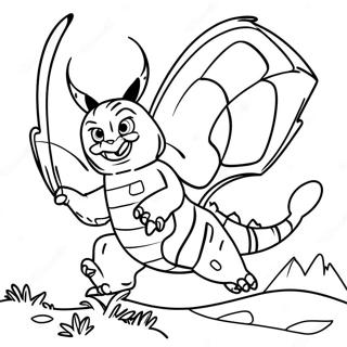 Mothra Som Slass Mot Godzilla Malarbild 120887-55533