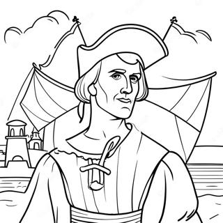 Aventyrlig Christofer Columbus Malarbild 120912-55552