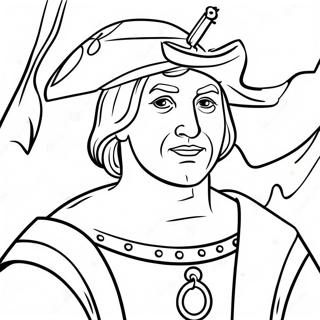 Utforskande Christopher Columbus Malarbild 120914-55746