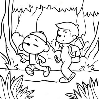 Calvin Och Hobbes Utforskar Djungeln Malarbild 121042 55850