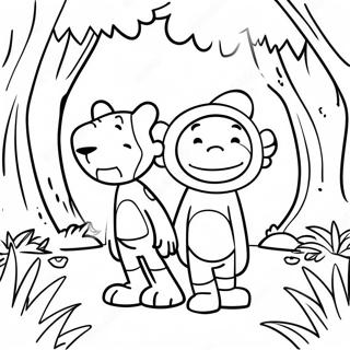 Calvin Och Hobbes Utforskar Djungeln Malarbild 121042 55851