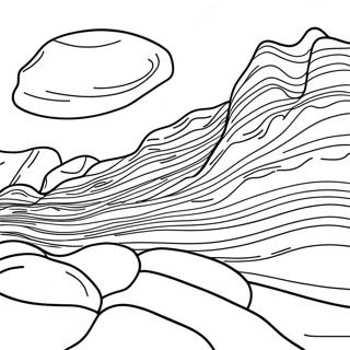 Vackra Sedimentara Stenlager Malarbild 121119-55910