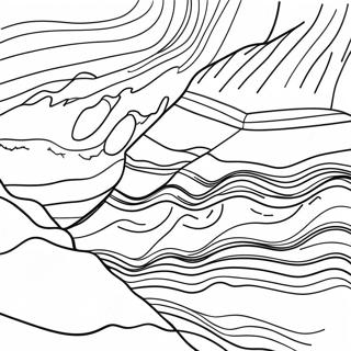 Vackra Sedimentara Stenlager Malarbild 121119-55911