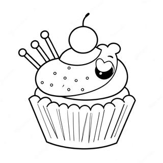 Gullig Cupcake Malarbild 121141-55917