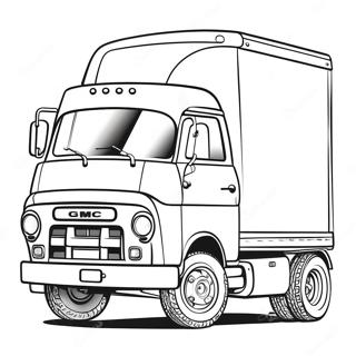 Gmc Lastbil Med Slap Malarbild 121403 56112