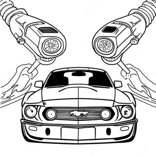Ford Mustang Racing Malarbild Målarbilder