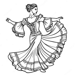 Vibrerande Flamencodansos Malarbild 121812-56425