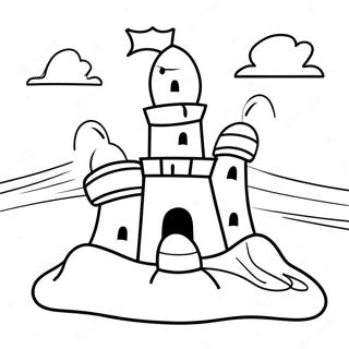 Sot Sandslott Byggande Malarbild 121914 56509