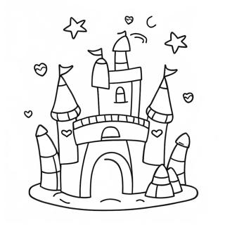 Sot Sandslott Byggande Malarbild 121914 56512