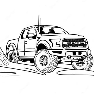 Ford Raptor I Aktion Malarbild 121937-56519